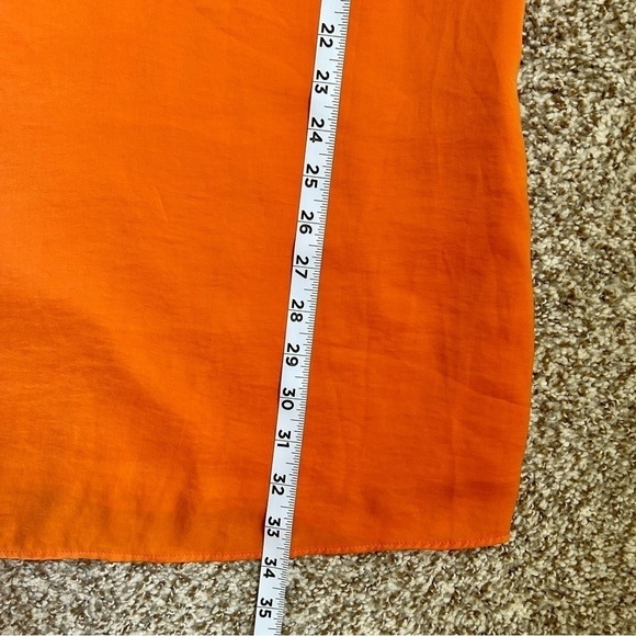 🦋 Venus Orange Bell Sleeve Lace Up Mini Dress Small Fall Halloween - Picture 7 of 7